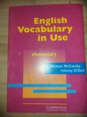 English vocabulary in use Elementary- Michael McCarthy, Felicity O`Dell