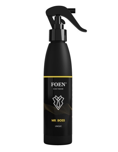 Odorizant auto premium masculin, proaspat si energic, cu note lemnoase si fructate, Foen Mr. Boss 185ml