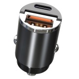 Incarcator auto Siegbert 38W, hidden design, fast charging, power quick charge 3.0, corp metalic, negru Automobile ProTravel