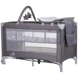 Cumpara ieftin Patut pliabil cu saltea de infasat Chipolino Luna ash grey