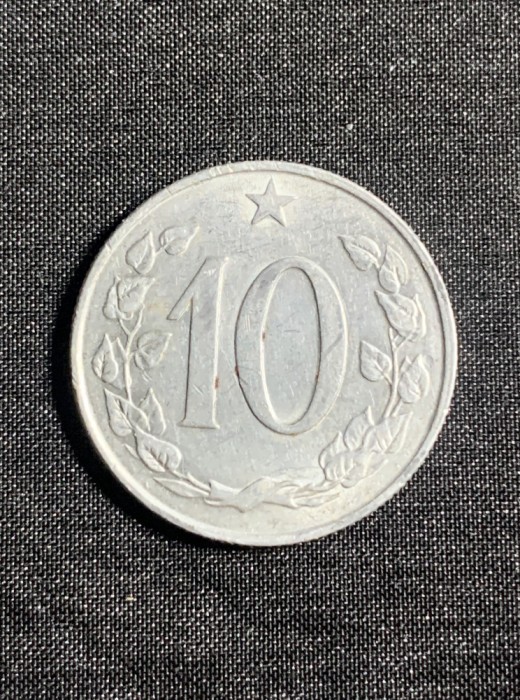 Moneda Cehoslovacia 10 haleri 1967