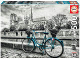 Puzzle 500 piese Bike Near Notre Dame, Educa