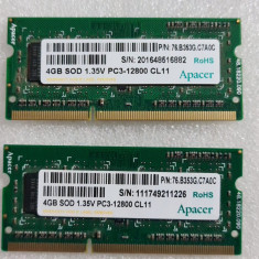 Memorie RAM laptop APACER 4GB SO DIMM DDR3-1600 1.35V - poze reale