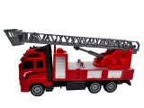 Macheta Camion Pompieri cu Scara Extensibila 1:24 replica metal pull back