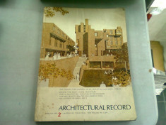 ARCHITECTURAL RECOR NR.2/1970 (REVISTA ARHITECTURA) foto