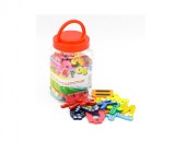 Set litere si cifre, Lemn, Magnetic, 51 bucati, Multicolor