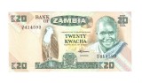Bancnota Zambia 20 kwacha 1986-1988, UNC