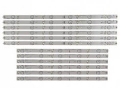 Set barete led , Televizor Phillips 49 inch , 12 barete cu 5 si 6 led-uri, Philips