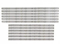 Set barete led , Televizor Philips 50 inch , 6 barete cu 6 led-uri si 6 barete cu 5 led-uri
