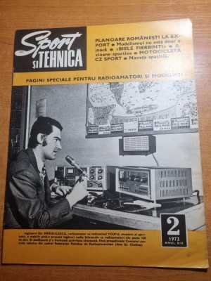 sport si tehnica februarie 1973-planoare romanesti,aviatie,motociclete foto