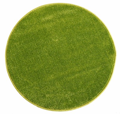 Covor Rotund Camera Copii Model Kolibri 11000-130, Marime 80 x 80 cm, Verde, Inaltime Fir 9 mm, Antialergic, Polipropilena, Gradinita, Cresa, Loc de J foto