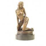 Nud - statueta erotica din bronz pe soclu din marmura YY-69