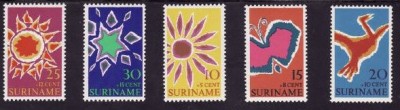 C1621 - Surinam 1970 - Pastele 5v. neuzat,perfecta stare foto