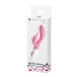Vibrator Rabbit Pretty Love Pete, stimulare dubla, roz, 30 Viteze, 20 cm#