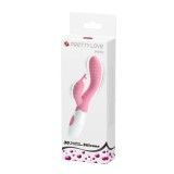 Vibrator Rabbit Pretty Love Pete, stimulare dubla, roz, 30 Viteze, 20 cm