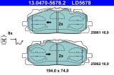 ATE 13.0470-5678.2 ATE Ceramic set placute frana disc