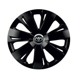 Cumpara ieftin Set 4 capace roti Negre Cu Inel Cromat Energy R16 pentru gama auto Toyota, Autohelix MSA