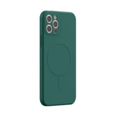 Husa culoarea Dark Green pentru cu iPhone 12, cu incarcare tip MagSafe - ALC&reg;