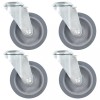 VidaXL Roți pivotante cu gaură pentru șurub, 4 buc., 100 mm
