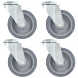 VidaXL Roți pivotante cu gaură pentru șurub, 4 buc., 100 mm