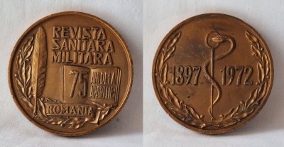 Revista Sanitara Militara 1897-1972, medalie rara foto