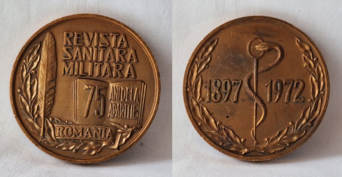 Revista Sanitara Militara 1897-1972, medalie rara