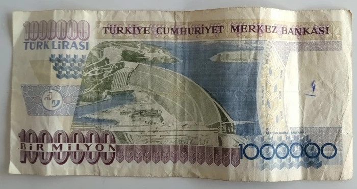 Bancnota Turcia - 1000000 Lira 1995