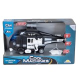 Elicopter de politie cu lumini si sunete, Cool Machines, 1:16, Negru