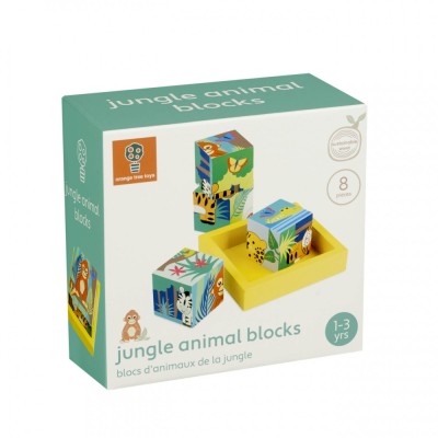 Cuburi cu animale din jungla, Orange Tree Toys foto