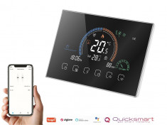 Termostat inteligent Q8000WM cu fir, Monitorizare smart temperatura foto