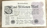BNKSTR02DE Bancnotă Germania 2 Milioane Mărci 9 August 1923, Stare XF (Aproape Impecabilă, H&acirc;rtie Rigidă, Margini și Colțuri Intacte
