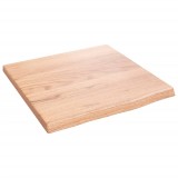 Gossi polita perete maro deschis 40x40x2 cm lemn masiv stejar tratat