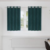 vidaXL Perdele opace 2 pcs Verde &icirc;nchis 140 x 140 cm Catifea 4107208