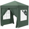Pavilion pentru camping, cadru metalic, 4 pereti, pliabil, verde, 2x2x2.4 m, ART