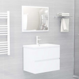 vidaXL Set mobilier de baie, alb, lemn prelucrat 3071675