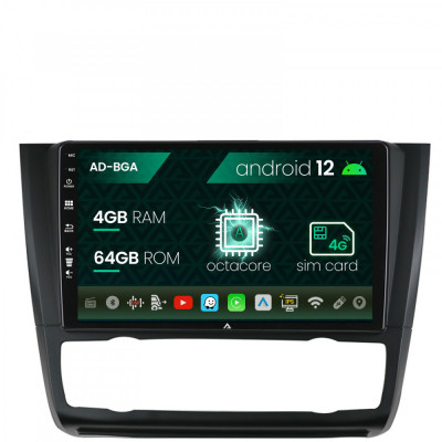 Navigatie BMW Seria 1 E87 (2007-2011), Clima Automata, Android 12, A-Octacore 4GB RAM + 64GB ROM, 9 Inch - AD-BGA9004+AD-BGRKIT399 foto