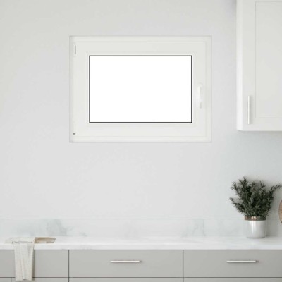 Fereastră de subsol &amp;bdquo;RISOR&amp;rdquo; 80x50 cm oscilo-batantă DIN st&amp;acirc;nga, albă foto