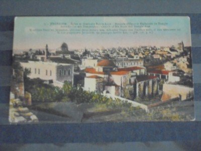 ISRAEL - JERUSALEM - VEDERE PANORAMICA VECHE 1900- 1915 - BISERICA SI SEMINARUL SAINTE- ANNE, MOSCHEA D&amp;#039; OMAR SI ESPLANADA TEMPLULUI - NECIRCULATA foto