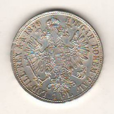SV * Austria 1 FLORIN 1879 * ARGINT AUNC + luciu monetar