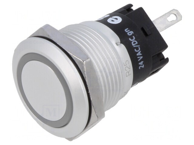 Lampă LED verde plată 24V &Oslash;19mm