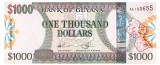 Bancnota Guyana 1000 Dollars 2011, America, UNC
