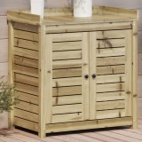 Cumpara ieftin Masă de plantare cu rafturi, 82,5x50x86,5 cm, lemn pin tratat