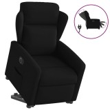 Cumpara ieftin Fotoliu electric rabatabil cu ridicare, negru, textil