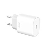 Incarcator retea XO L91, USB-C, Power Delivery 25W, Cablu USB-C 1m inclus, Alb