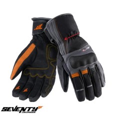 Manusi barbati pentru scuter - motocicleta Touring iarna Seventy model SD-T5 negru/gri/portocaliu &ndash; WinterTex XXL (11 cm)