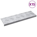 vidaXL Plăci cu tablouri 15 pcs Argintiu 60 x 18 cm Aluminiu 4104234