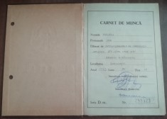QW13 6 - 1963 - Carnet de munca - piesa de colectie!