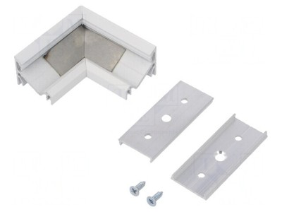 Conector de Colț 90&amp;deg; Albă Aluminiu CORNER14 foto