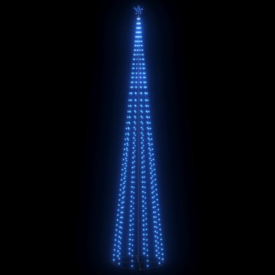 Decoratiune brad Craciun conic 752 LED-uri albastru 160x500 cm foto