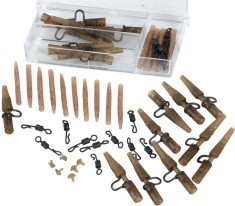 Kit Extra Carp Camou Heavy Lead Clip Box, 4x10 Buc/Plic